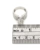 Wide Pave Diamond Engagement Ring with Pear Center in 18k White Gold